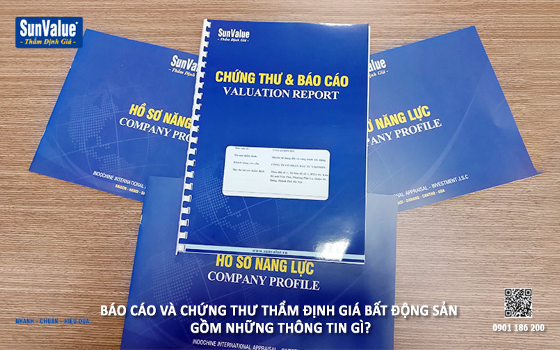 chứng thư thẩm định giá, báo cáo thẩm định giá, thẩm định giá bất động sản