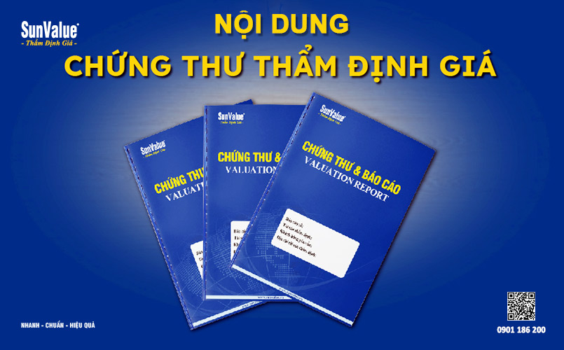 chứng thư thẩm định giá, báo cáo thẩm định giá, thẩm định giá bất động sản