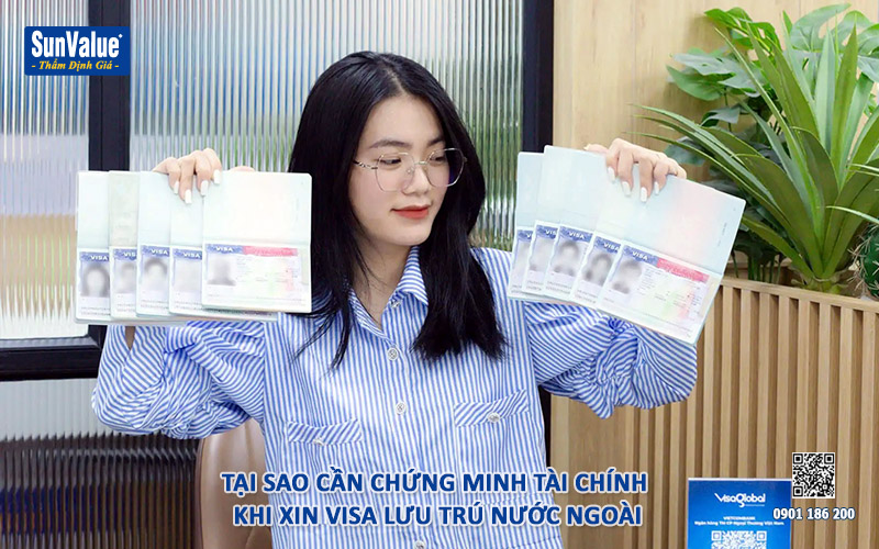 chứng minh tài chính, xin visa, thẩm định giá tài sản