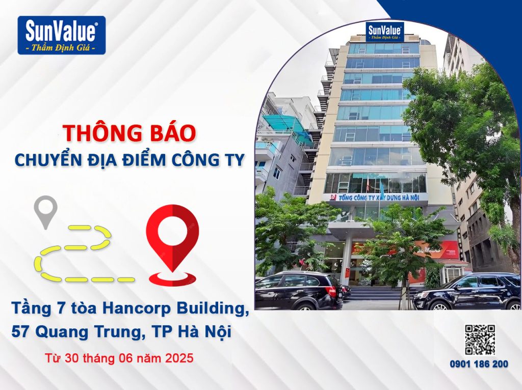 thẩm định giá đông dương, chuyển văn phòng, cty thẩm định giá