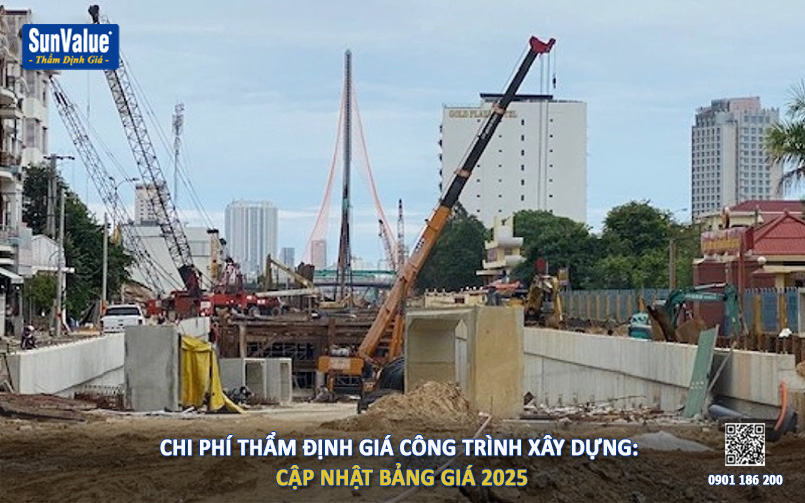bảng phí định giá, chi phí định giá, phí thẩm định giá công trình xây dựng