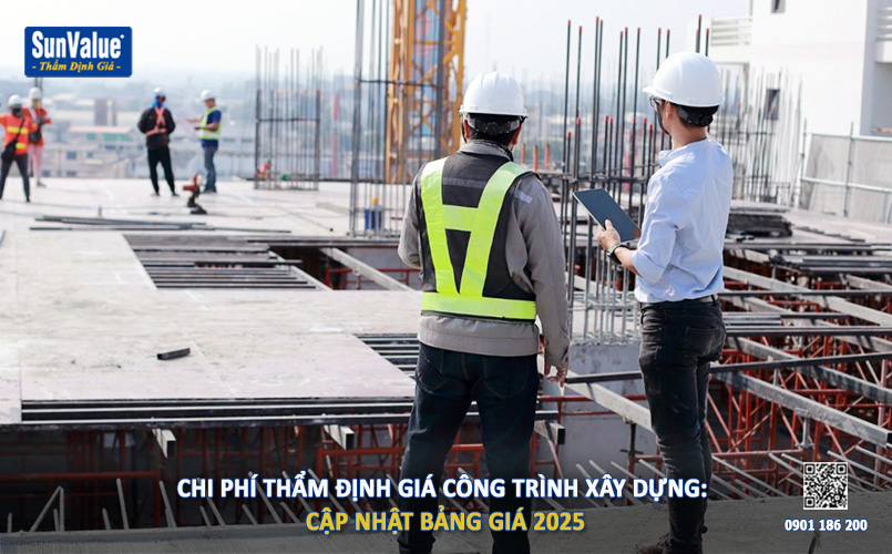 bảng phí định giá, chi phí định giá, phí thẩm định giá công trình xây dựng