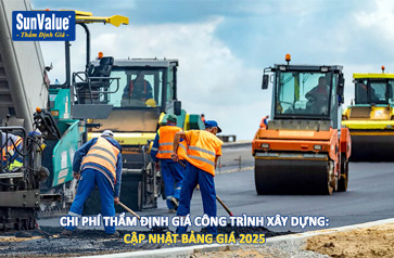 bảng phí định giá, chi phí định giá, phí thẩm định giá công trình xây dựng