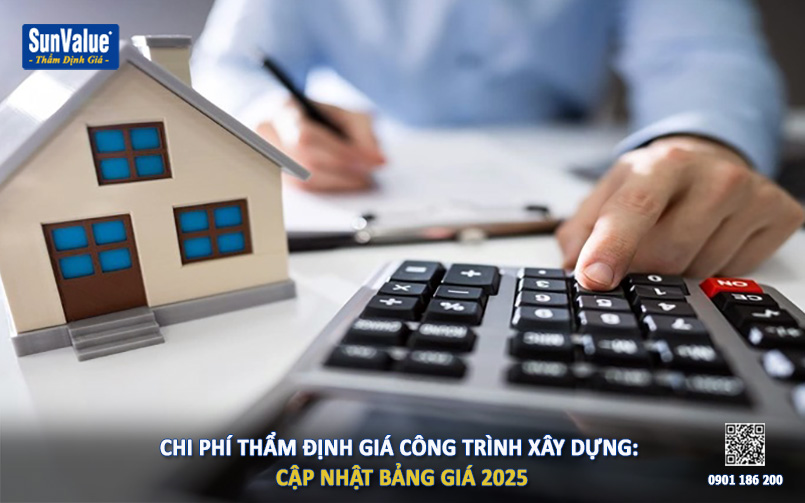 bảng phí định giá, chi phí định giá, phí thẩm định giá công trình xây dựng
