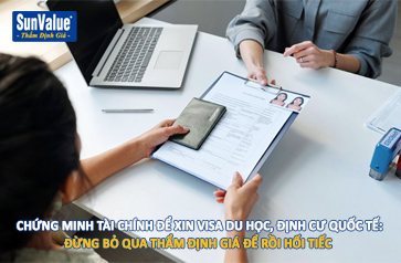 định giá chứng minh tài chính, thẩm định giá tài sản, công ty thẩm định giá