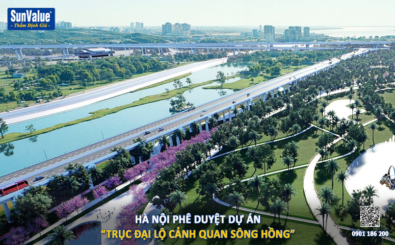 đại lộ cảnh quan sông hồng, dự án sông hồng, đại lộ cảnh quan