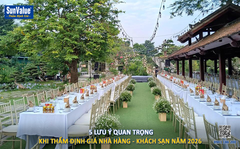 thẩm định giá nhà hàng, định giá khách sạn, công ty thẩm định giá