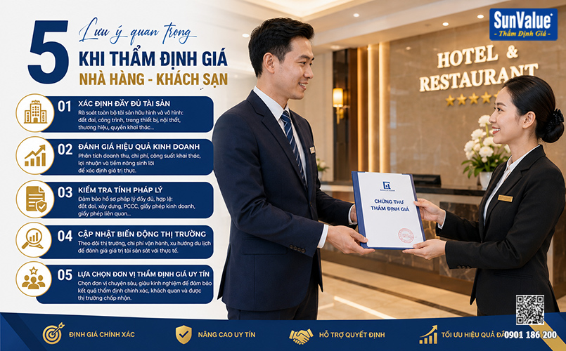 thẩm định giá nhà hàng, định giá khách sạn, công ty thẩm định giá