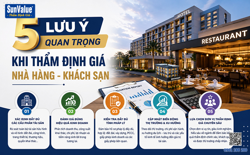 thẩm định giá nhà hàng, định giá khách sạn, công ty thẩm định giá