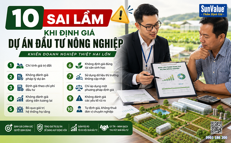 định giá dự án, dự án nông nghiệp, thẩm định giá